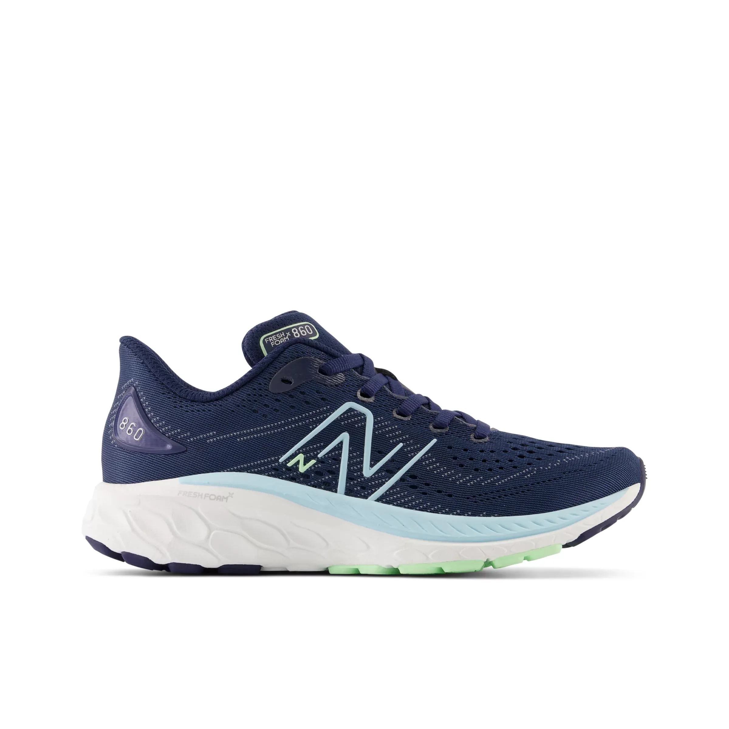 Final inventoryFresh Foam X 860v13 - NB Navy with Bleach Blue and Green Aura