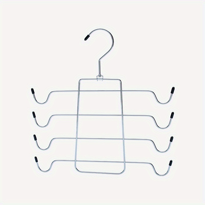 1pc Iron Multi-layer Hanger, Clothes Drying Rack, Foldable Space-saving Underwear Bra Storage Rack, Multi-functional Vest Hanging Rack