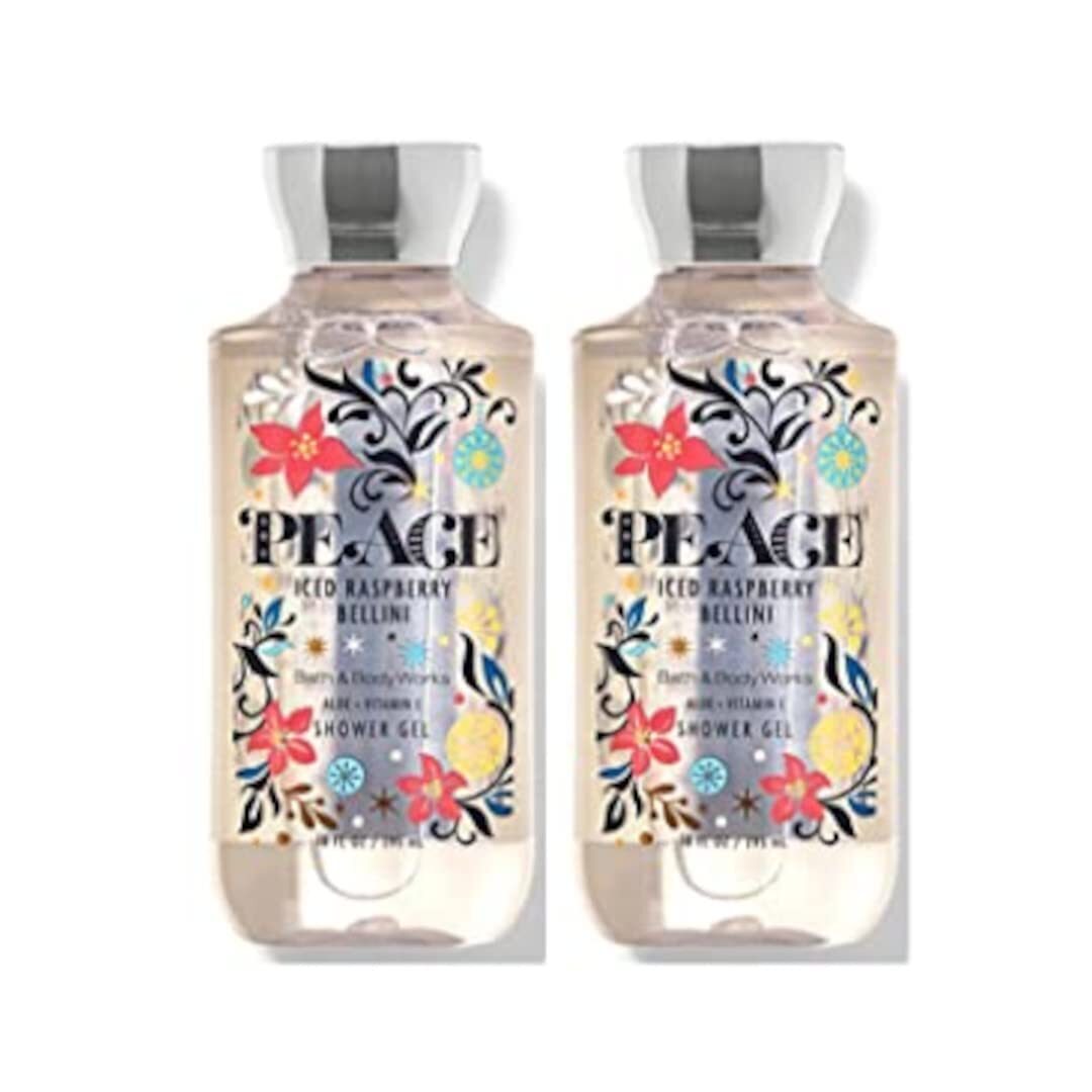 Bath & Body Works Shower Gel Gift Sets For Women 10 Oz 2 Pack (Iced Raspberry Bellini)