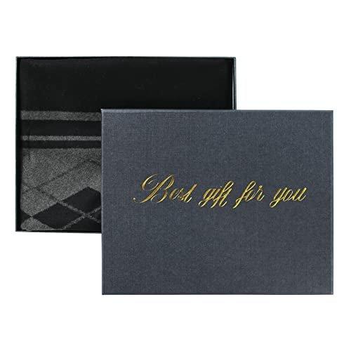 Only-bags.store Schal warm gestrickt kariert Quastenschal Winter lange Schals mit Verpackung