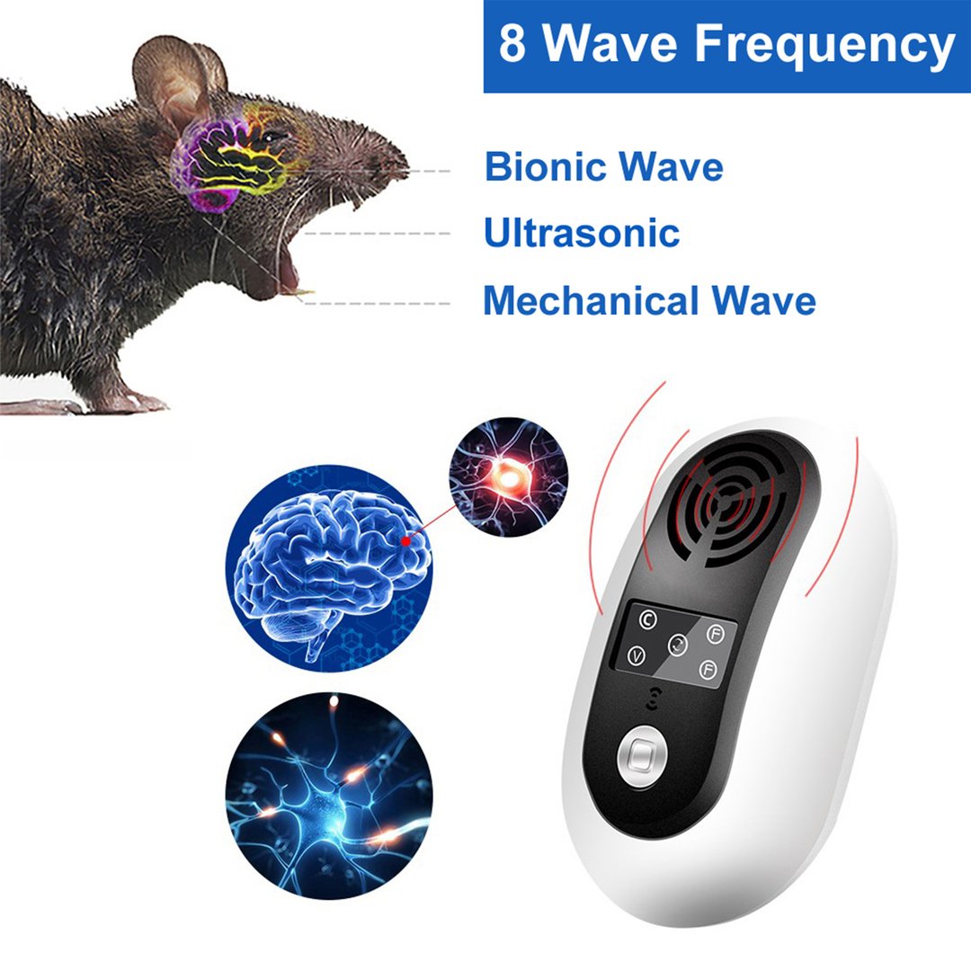 Electronic Ultrasonic Pest Repeller Rats Mosquito Bugs Cockroach Killer Reject