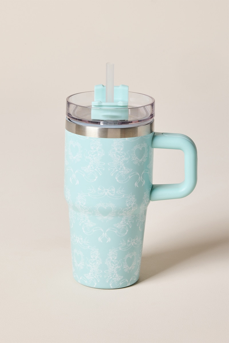 Blue Heart Bow Tumbler 20oz