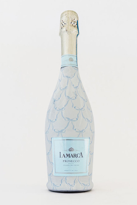 Beau Bottles Grandmillenial Blue Bows La Marca Edition Bottle Wrap