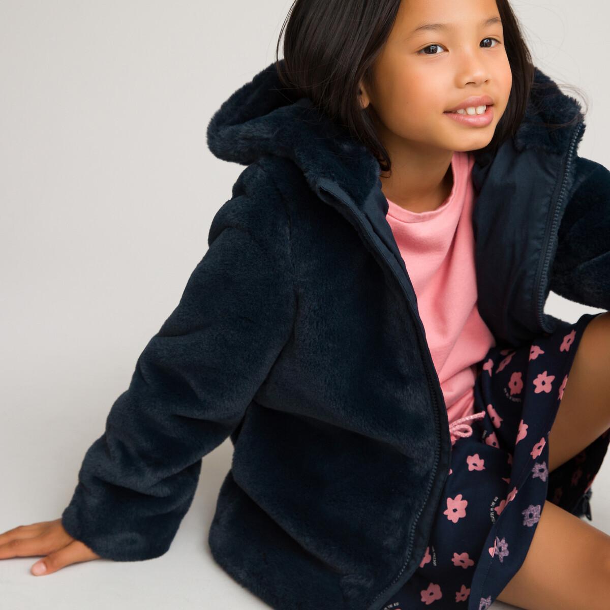 La Redoute Collections Teddyfleece-Jacke mit Kapuze