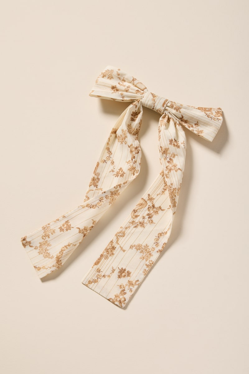 Bettie Floral Hair Bow Barrette