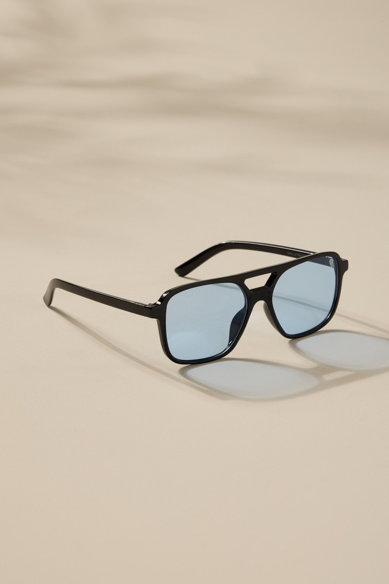 Dora Blue Lens Aviator Sunglasses