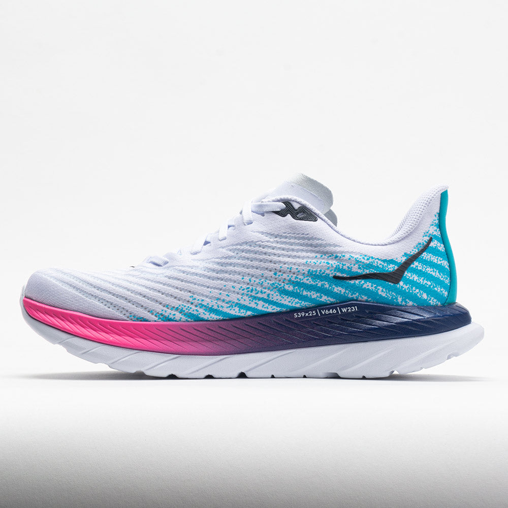 HOKA Mach 5 Women's White/Scuba Blue