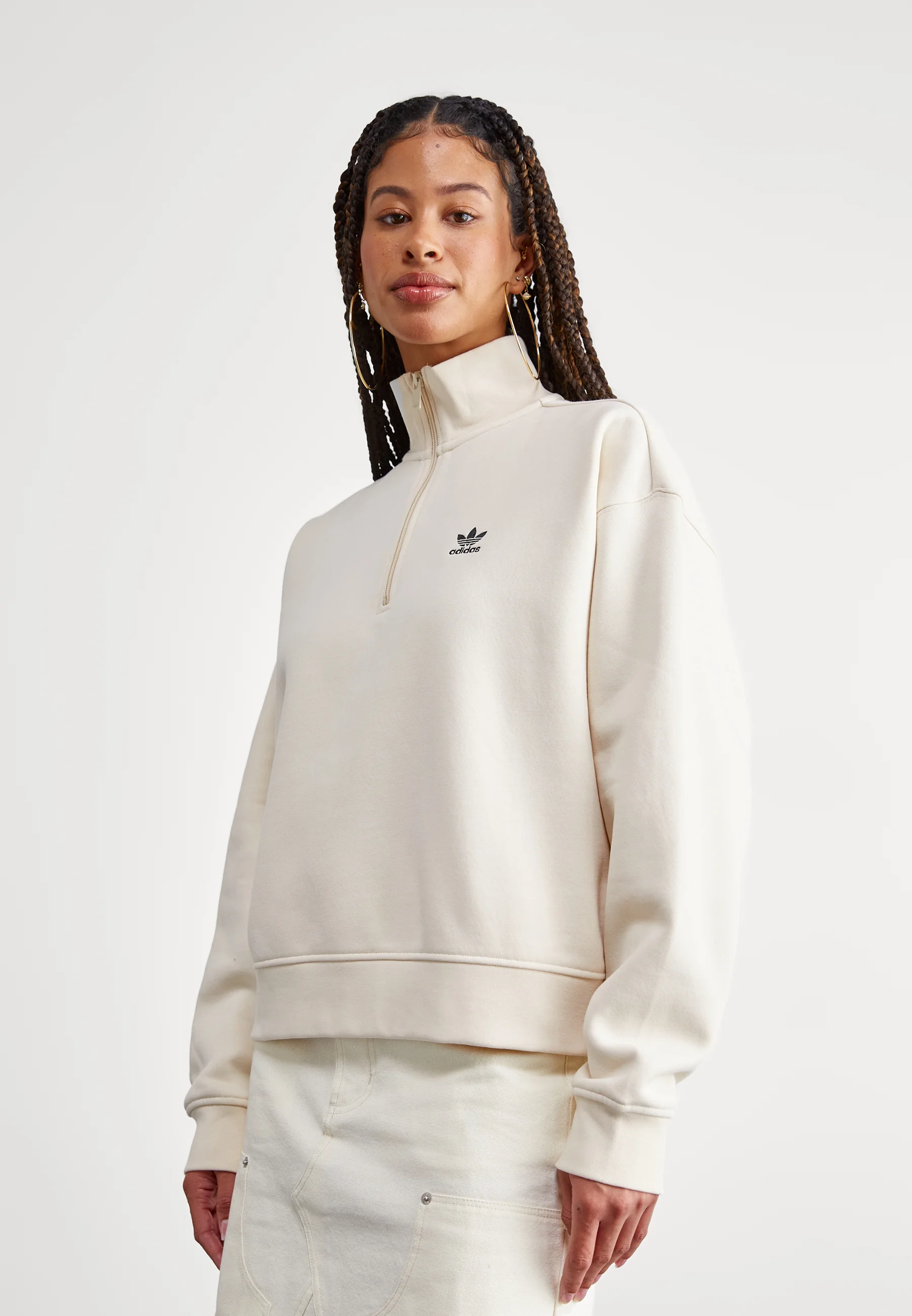 Originals ESSENTIALS 1/2 ZIP - Felpa