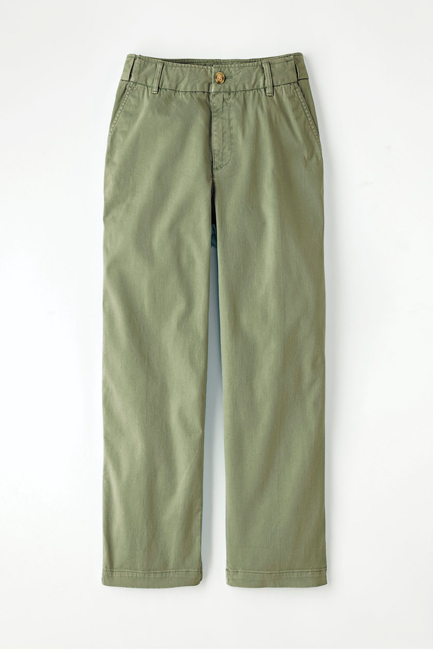 Hidden Stretch-Waist Chino Crops