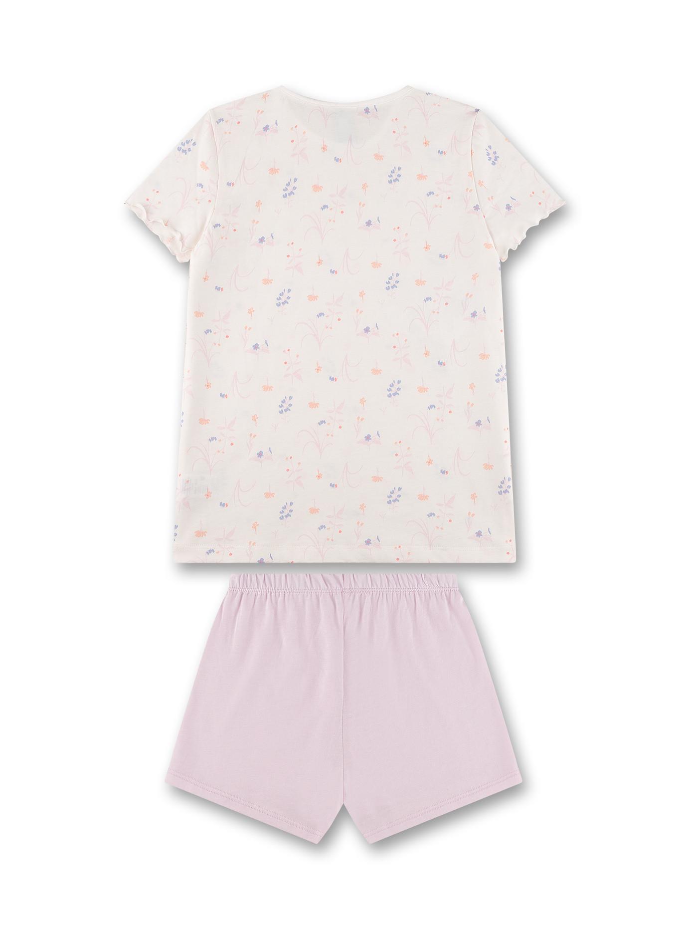 Sanetta Mädchen Schlafanzug kurz Blumen