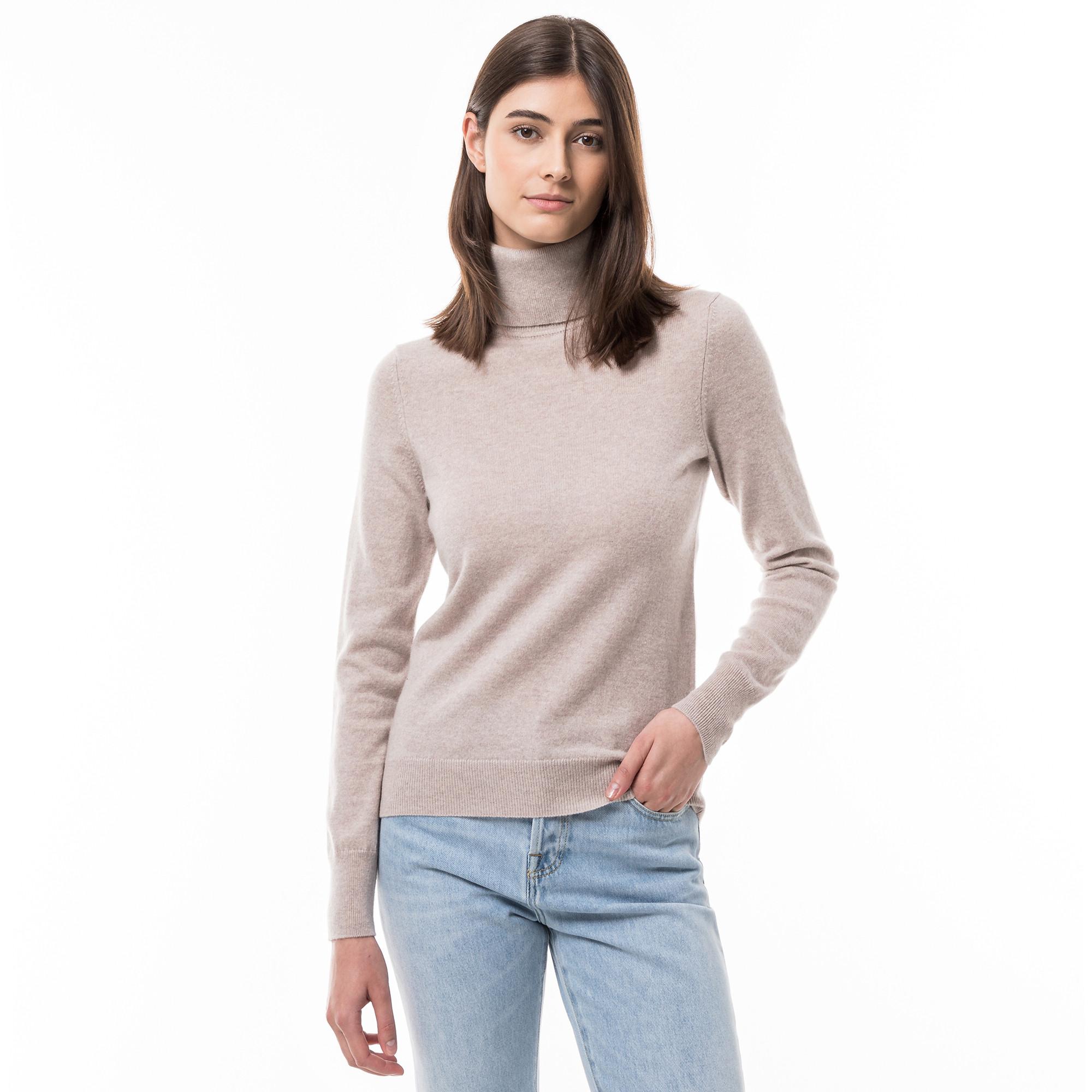 Manor Woman Bio-Cashmere Pullover, Rollkragen