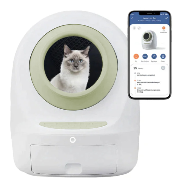 💝Last Day For Clearance⚡$34.97✨BUY 2 SAVE 30%🔥 Leo's Loo To Self Cleaning Cat Litter Box with APP Control Odor Removal Safety Protection for Multiple Cats