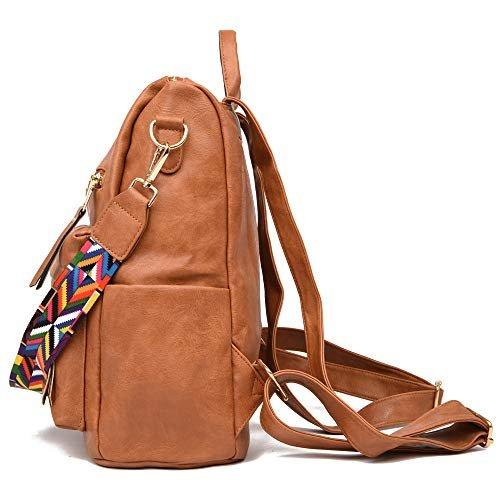 Only-bags.store Mode Rucksack Handtasche Vielseitiges Design Convertible Umhängetasche und Schulter PU Leder