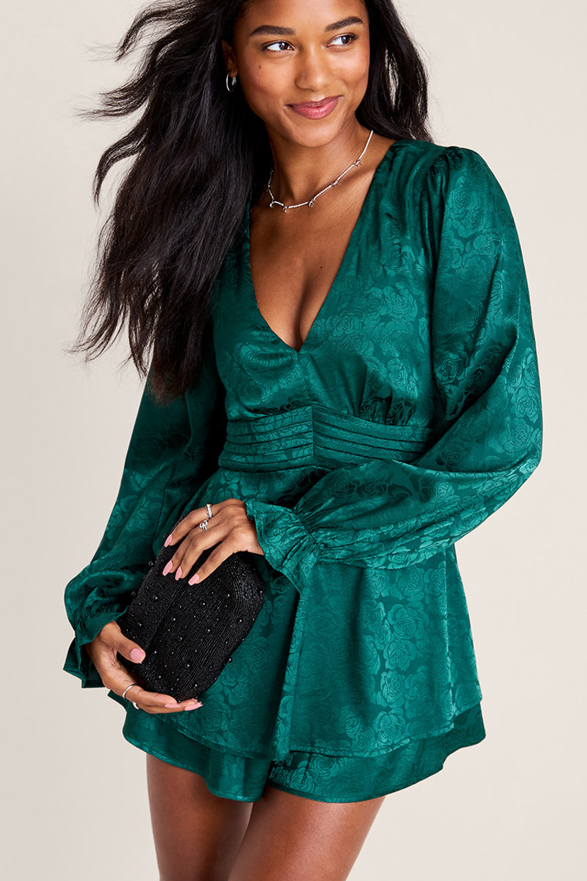 Jenny Jacquard Floral Romper