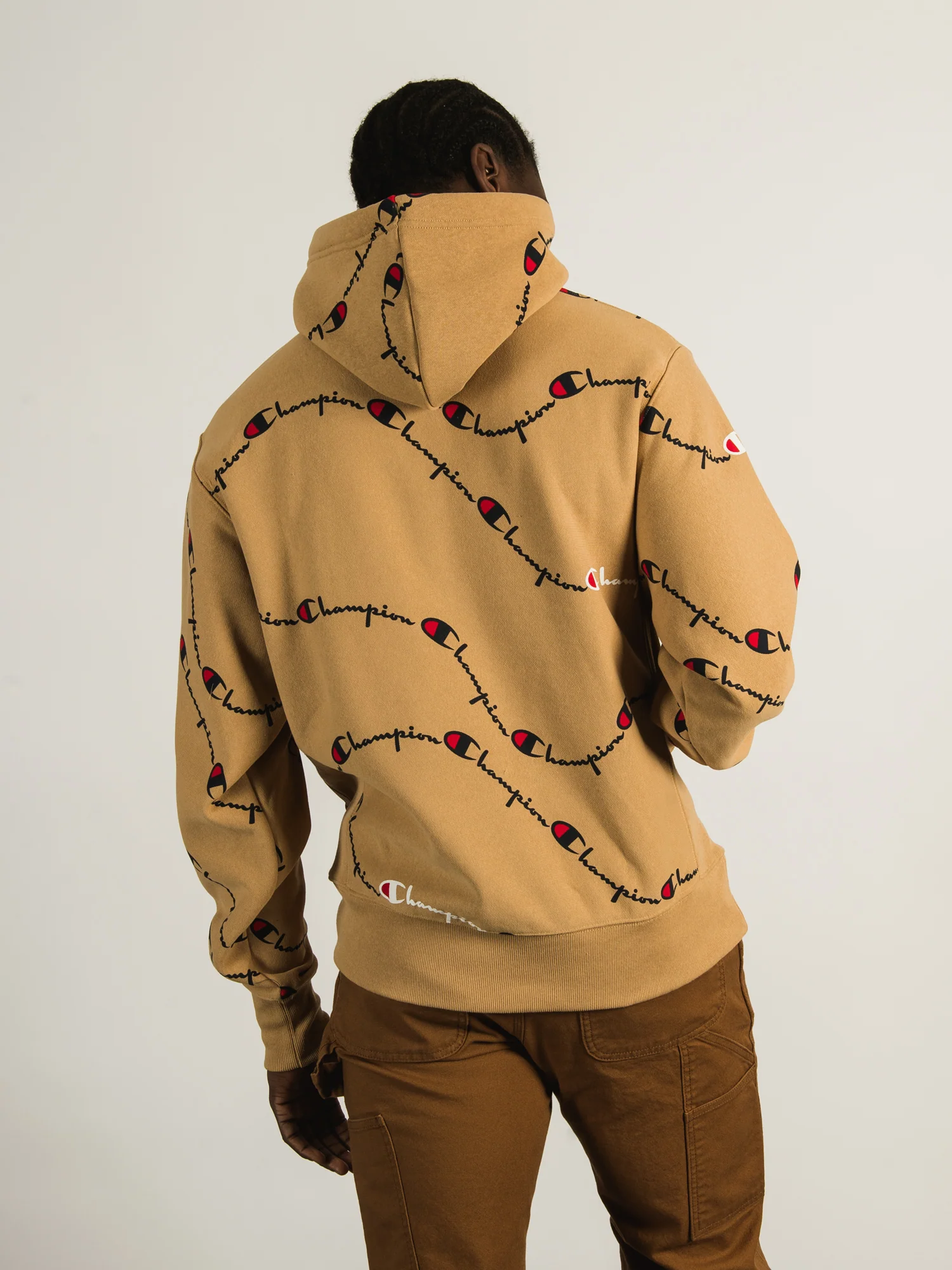 Final inventoryCHAMPION REVERSE WEAVE ALL OVER PRINT PULLOVER HOODIE