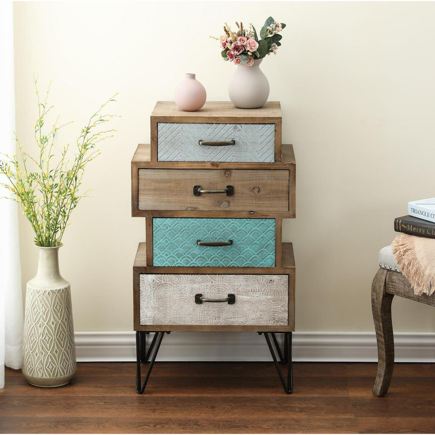 Popular Picks in Home Improvement Wood 4-Drawer End Table