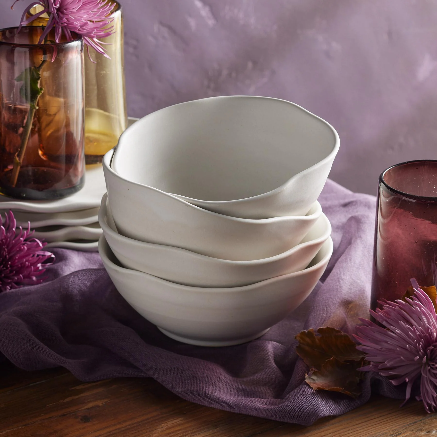 Luna Fluted Bowl Set