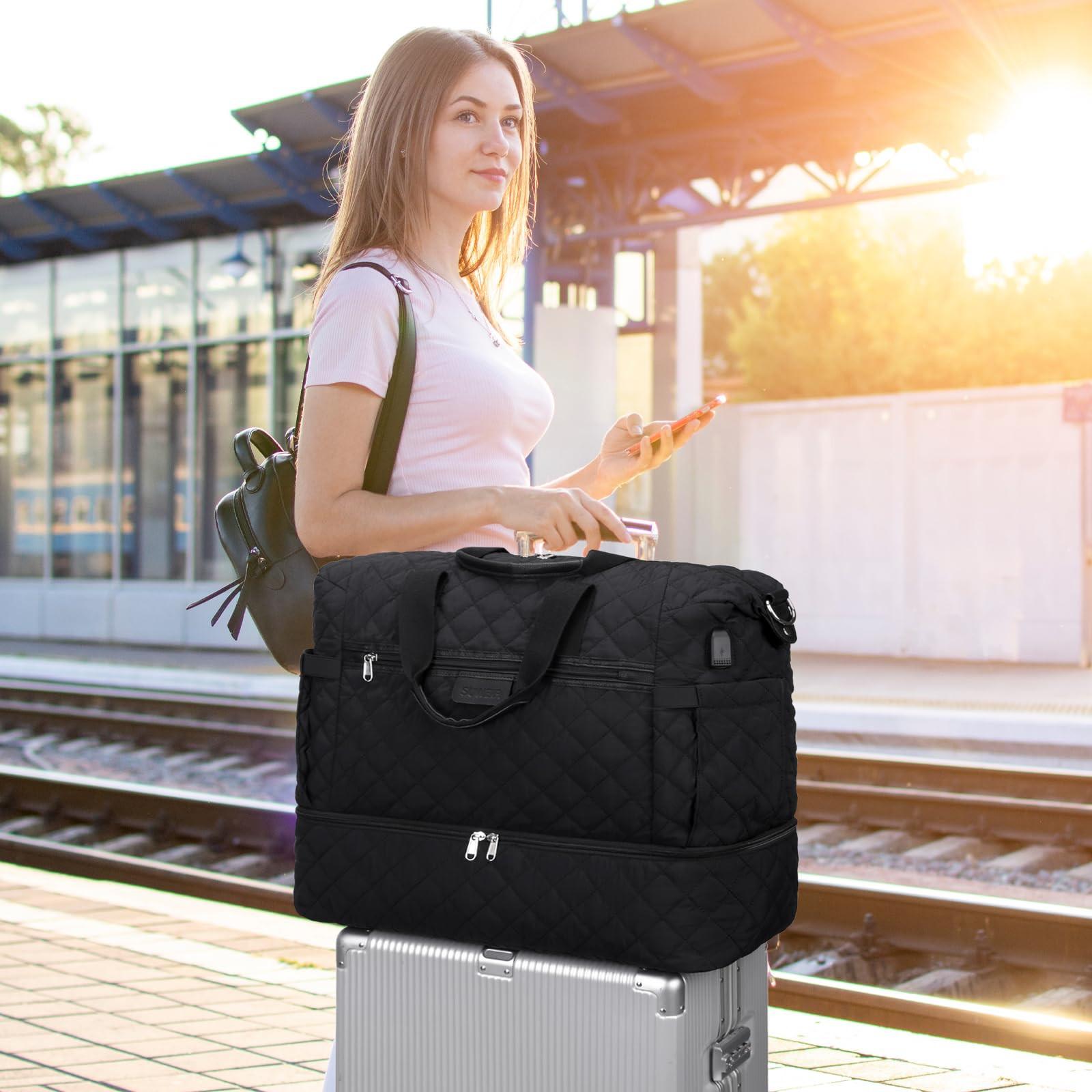 Only-bags.store Reisetasche Krankenhaustasche Geburt mit Schuhfach Großer Handgepäckbeutel Seesack mit Kulturbeutel