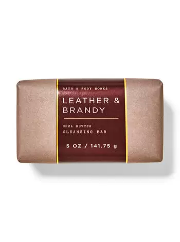 Leather & Brandy Shea Butter Cleansing Bar