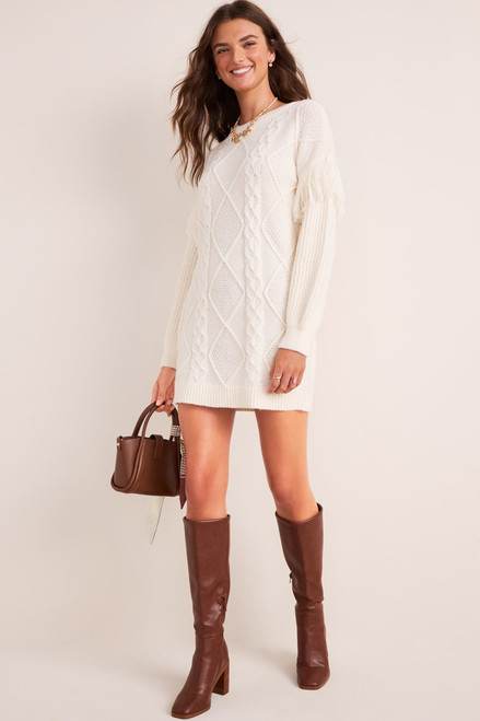 Lisa Fringe Sweater Dress