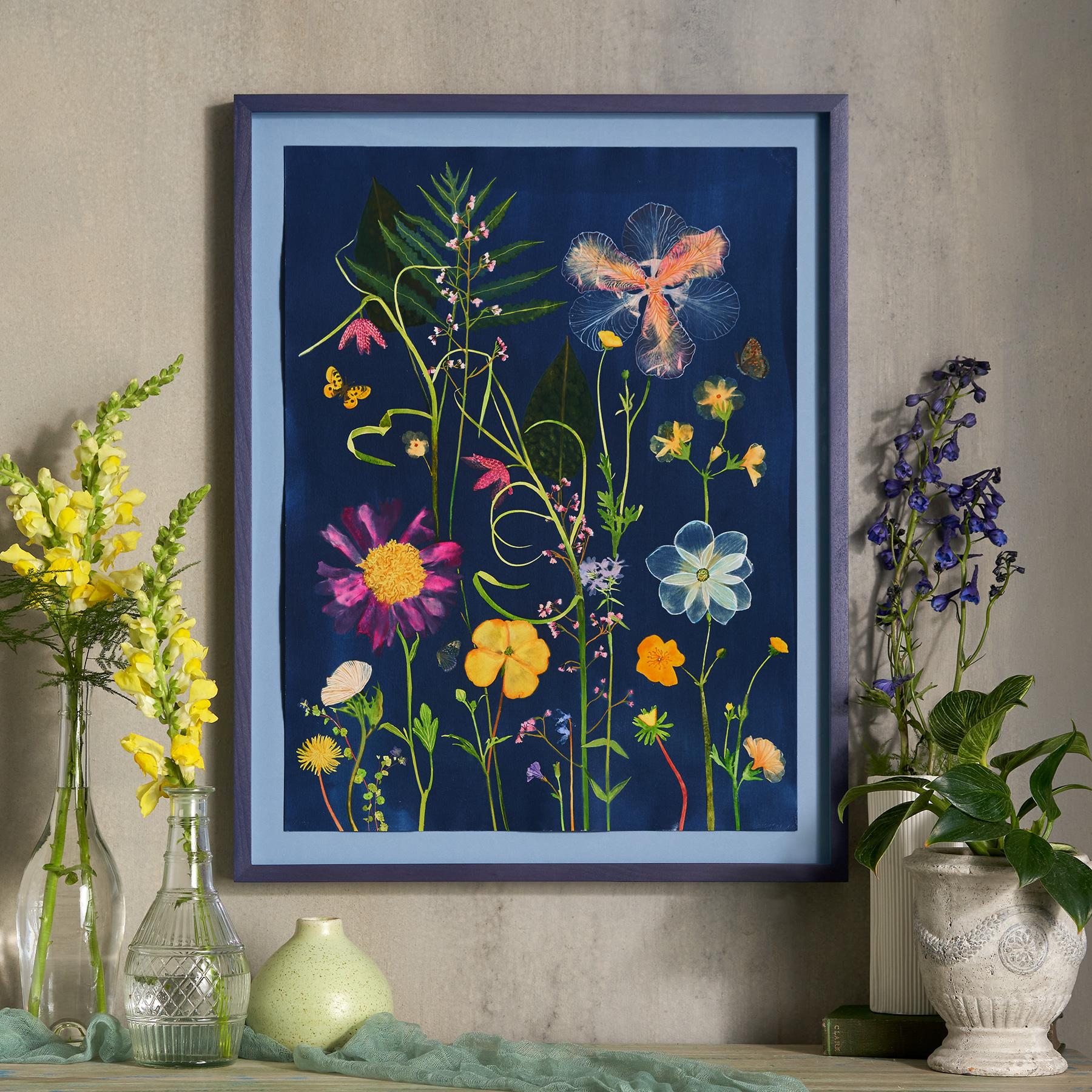 Peony, Iris, Fritillaria Painting