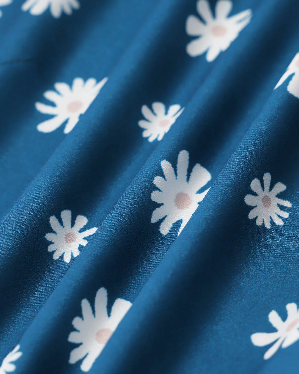 Blue Floral A-Line Wrap Mini Dress