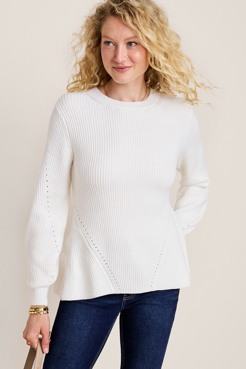 May Peplum Pullover Sweater