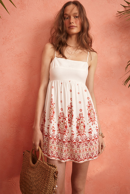 Addison Floral Bow Back Mini Dress