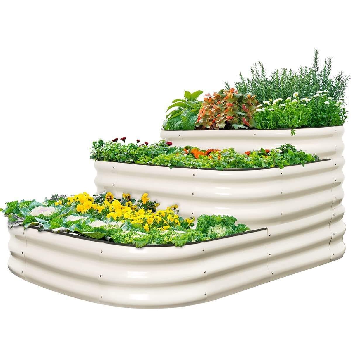 3-Tier Galvanized Raised Garden Bed Kit, 43