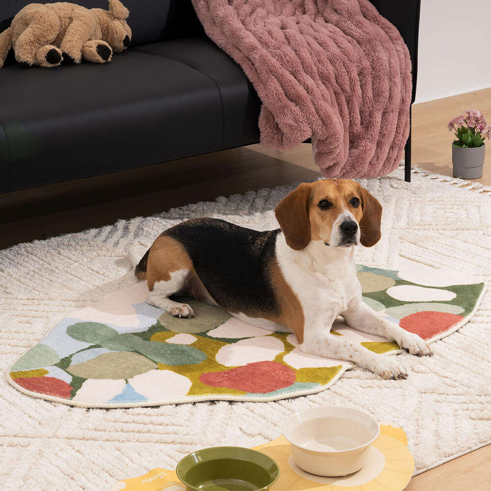 Greenery Forest Heterotype Plush Carpet Pet Mat Pet Rug