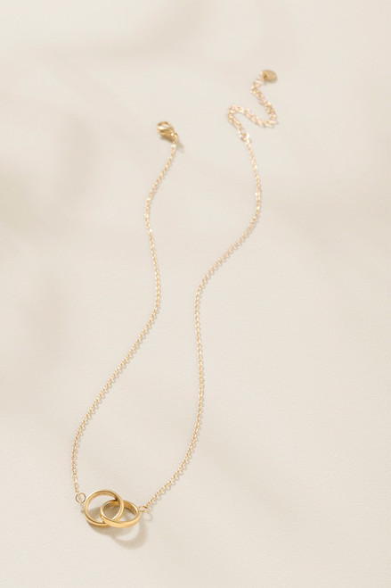 Tina Gold Interlocked Pendant Necklace