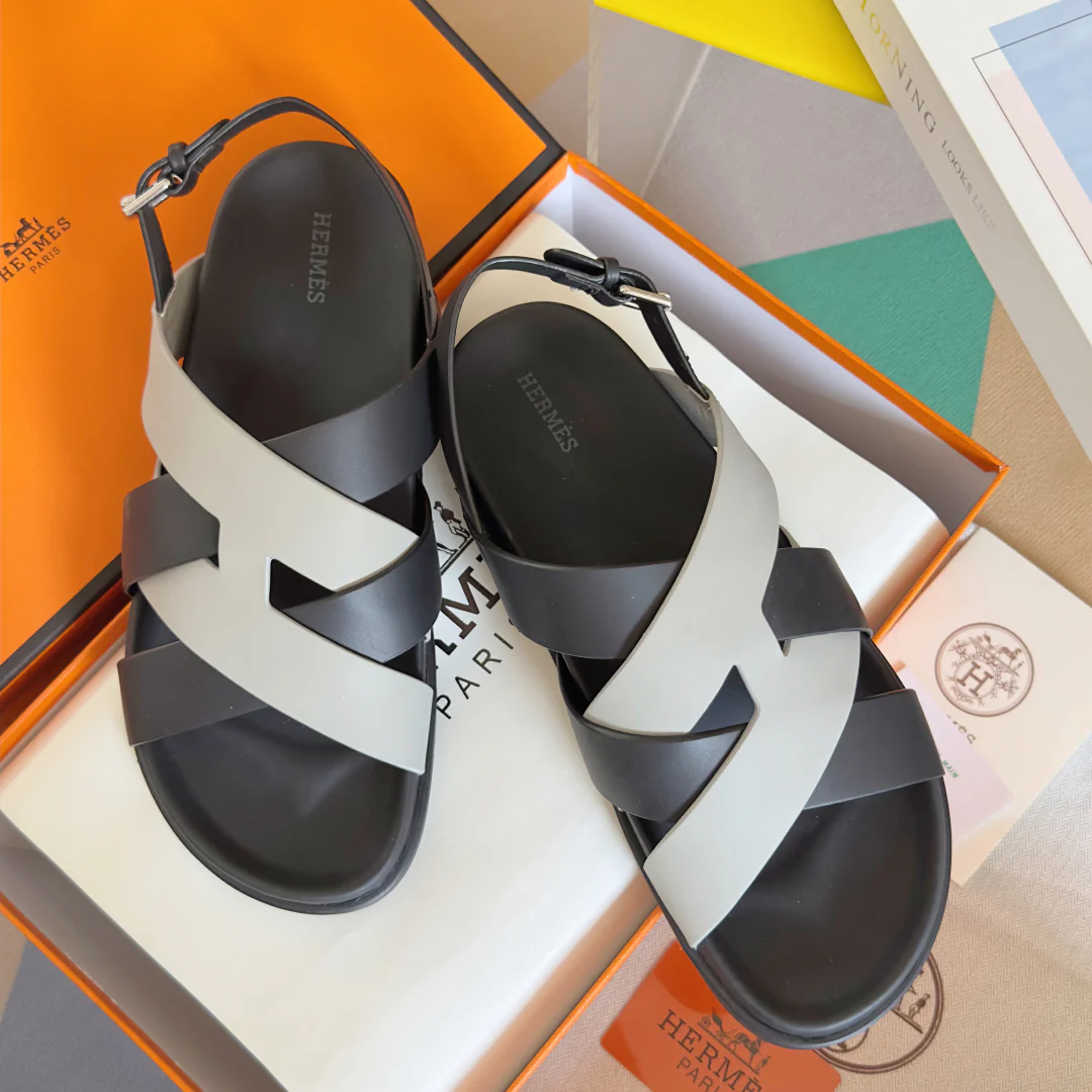 250501 New top-of-the-line simple cross-woven strap slippers