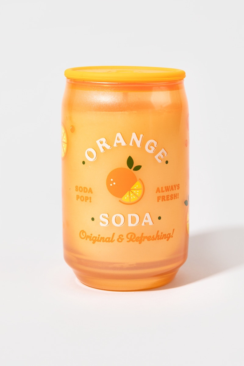 Orange Mini Soda Candle Jar