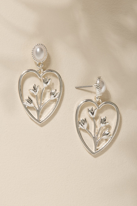 Lindsey Tulip Heart Drop Earrings