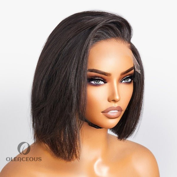 Glueless Asymmetric C Part Minimalist HD Lace Bob Wig