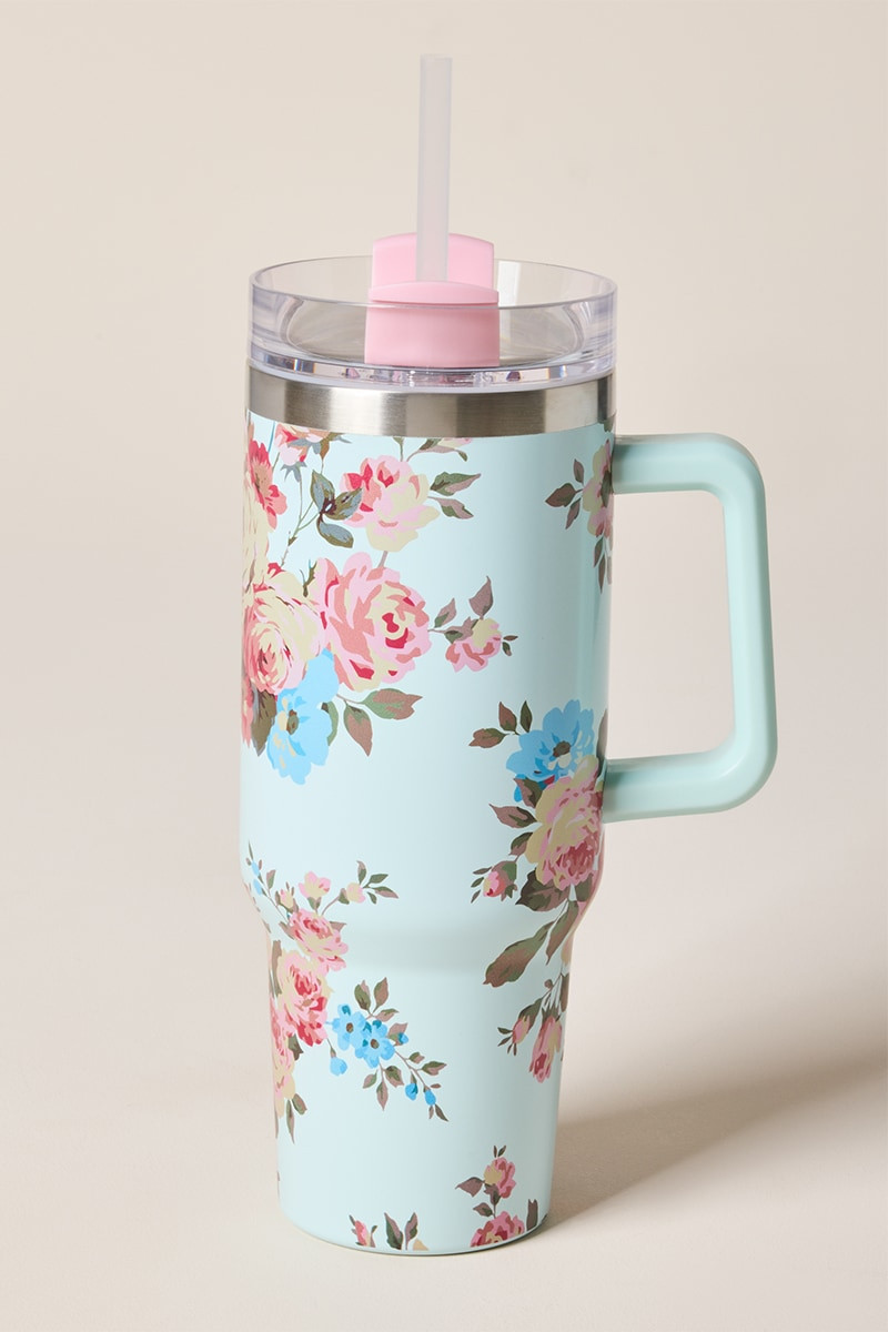 Blue Rose Bloom Tumbler 40oz