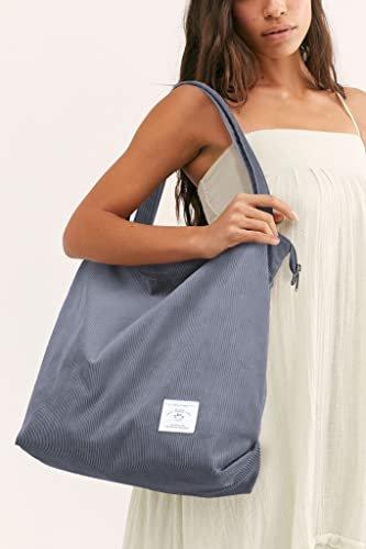 Only-bags.store cord Tasche Umhängetasche mit Reißverschluss, Groß Shopper Tasche Tote Bag Handtasche