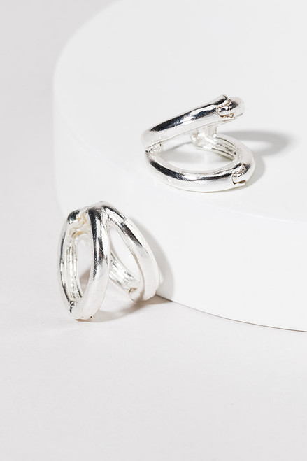 Renae Double Row Small Hoops