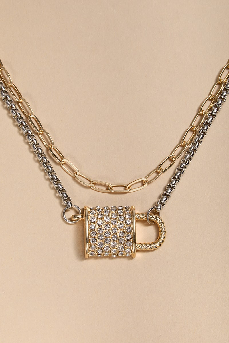 Angela Padlock Pendant Necklace