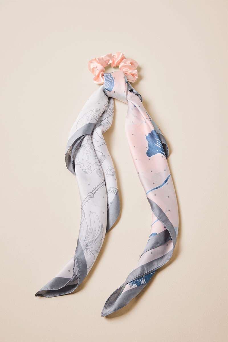 Zoe Floral Scarf Scrunchie