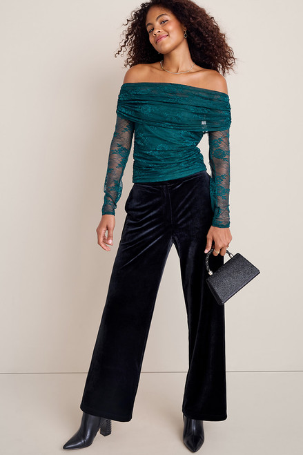 Valerie Velvet Wide Leg Pants
