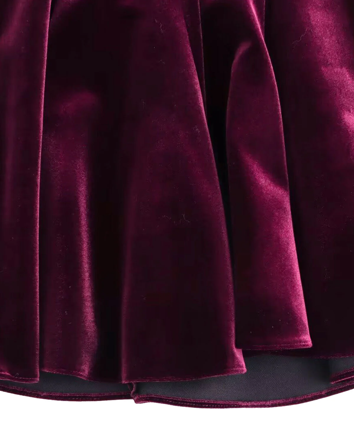 Wine Red Velour Sleeveless Mini Dress