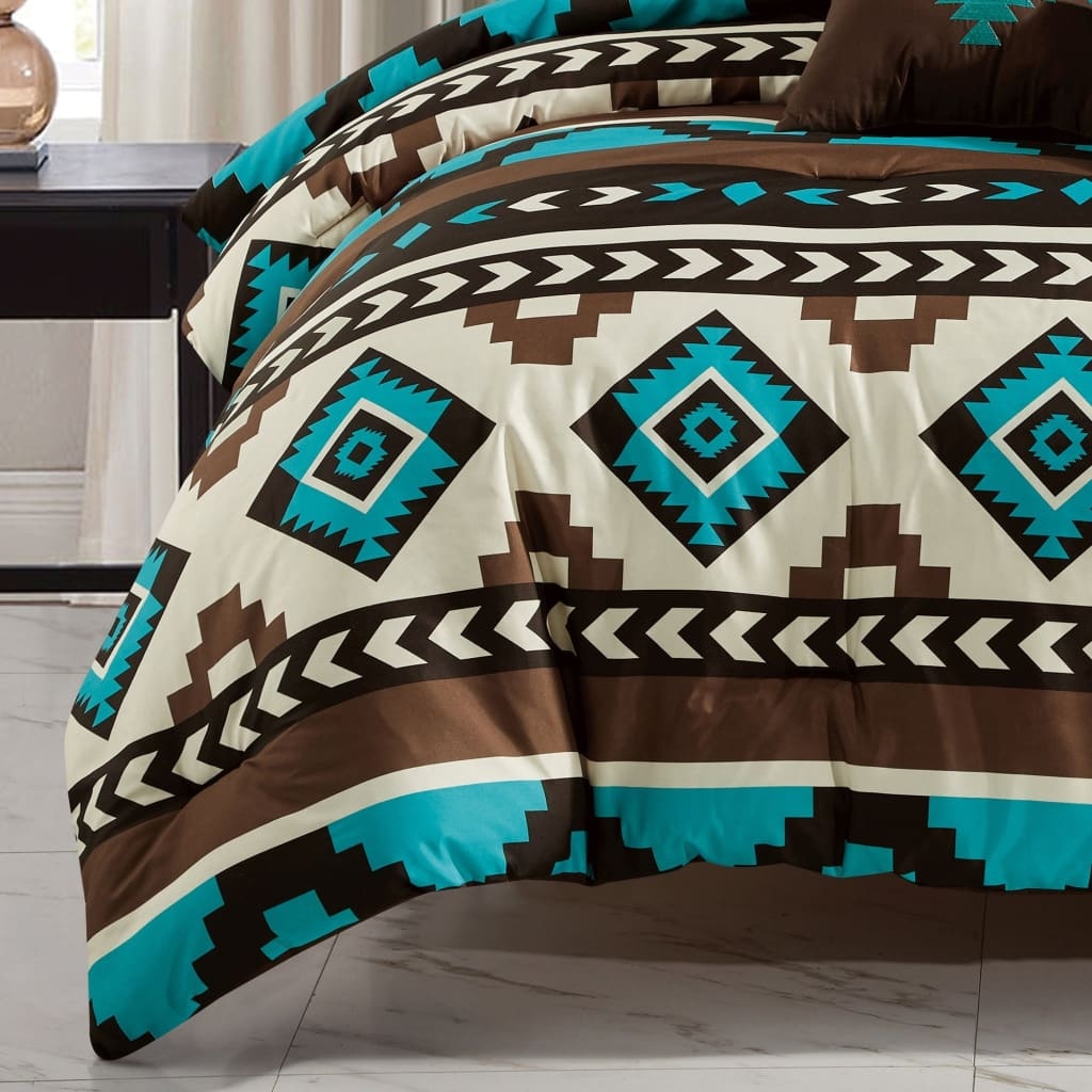 Turquoise Comforter - 6 Piece Set