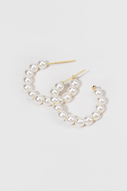 Blaire Pearl Hoop Earrings