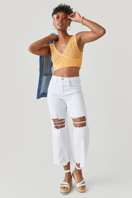 Blair V-Neck Pointelle Tank