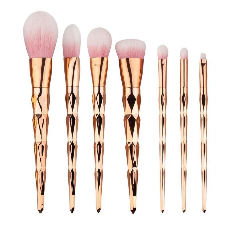 B2X Make-up Pinsel Set, 7 Pinsel - Roségold