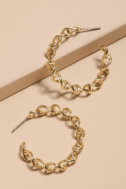 Valeria Twisted Metal Hoop Earrings