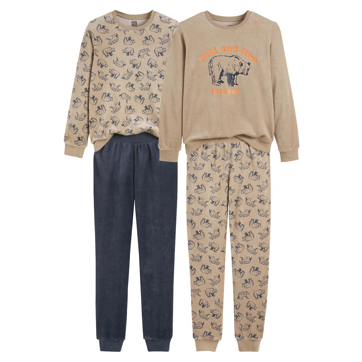 La Redoute Collections 2er-Pack Samt-Pyjamas  Bär