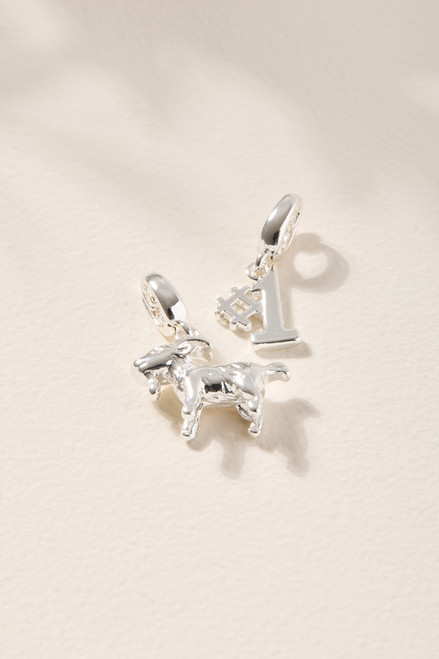 GOAT and #1 Charm Set Silver