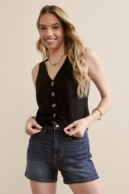 Lora Button Down Vest